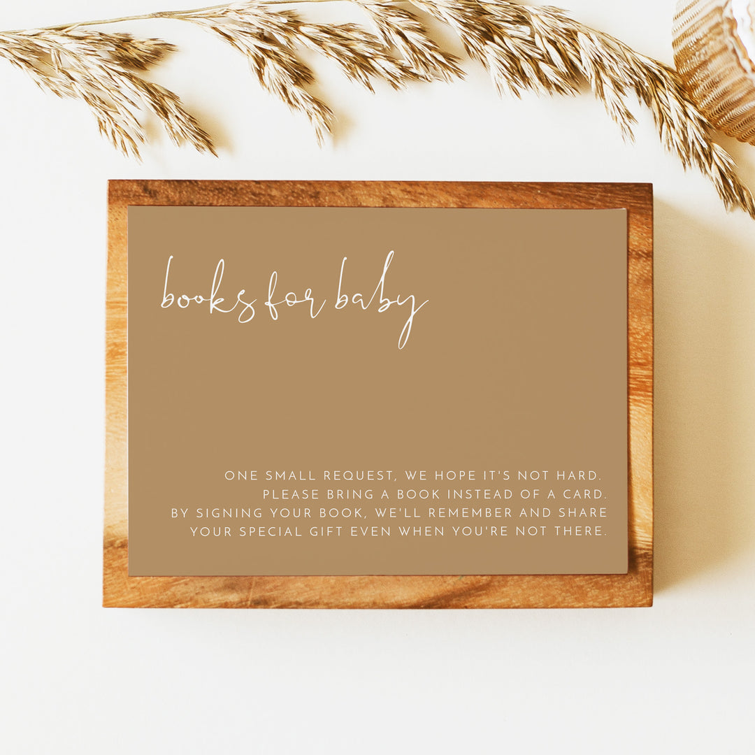 INDIE Rustic Terracotta Books for Baby Cards