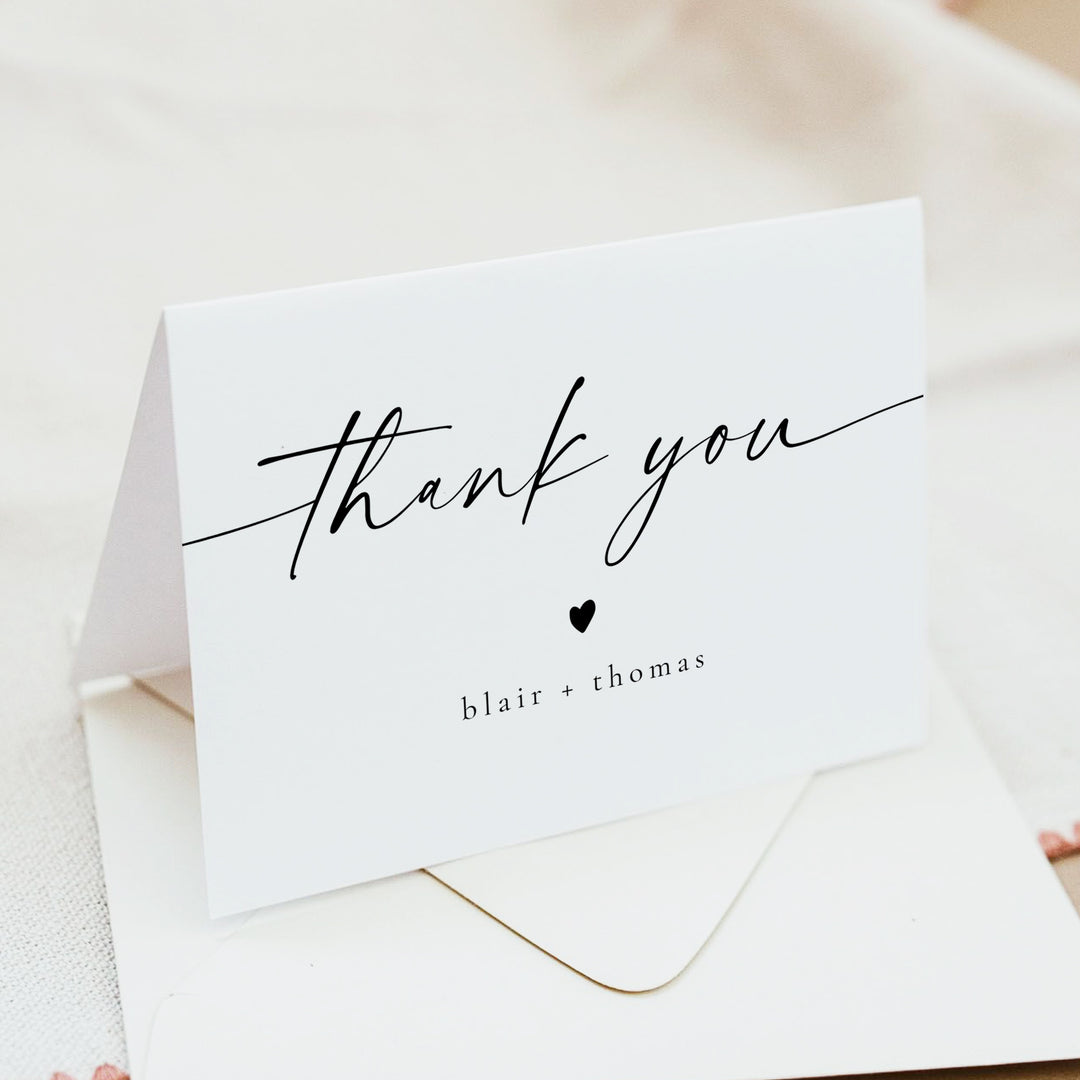 BLAIR Personalized Boho Wedding Thank You Cards