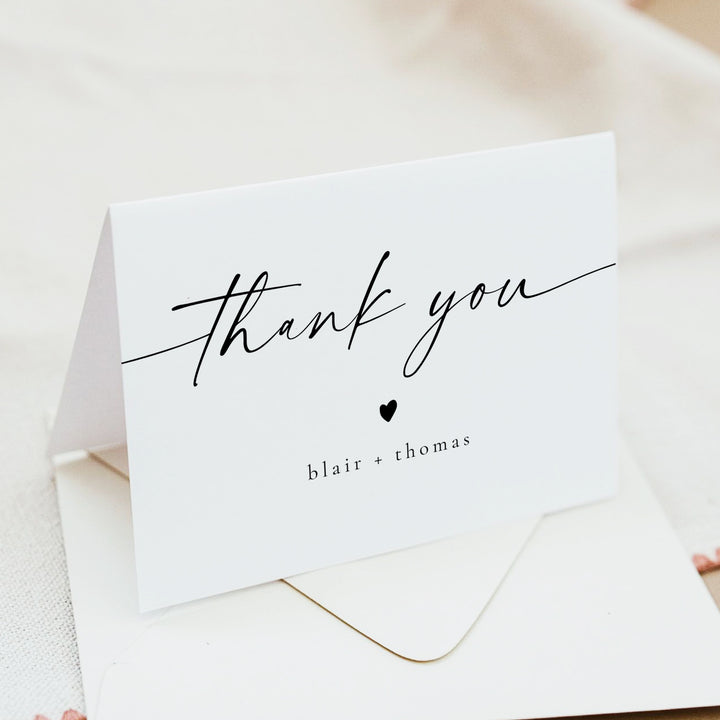 BLAIR Personalized Boho Wedding Thank You Cards