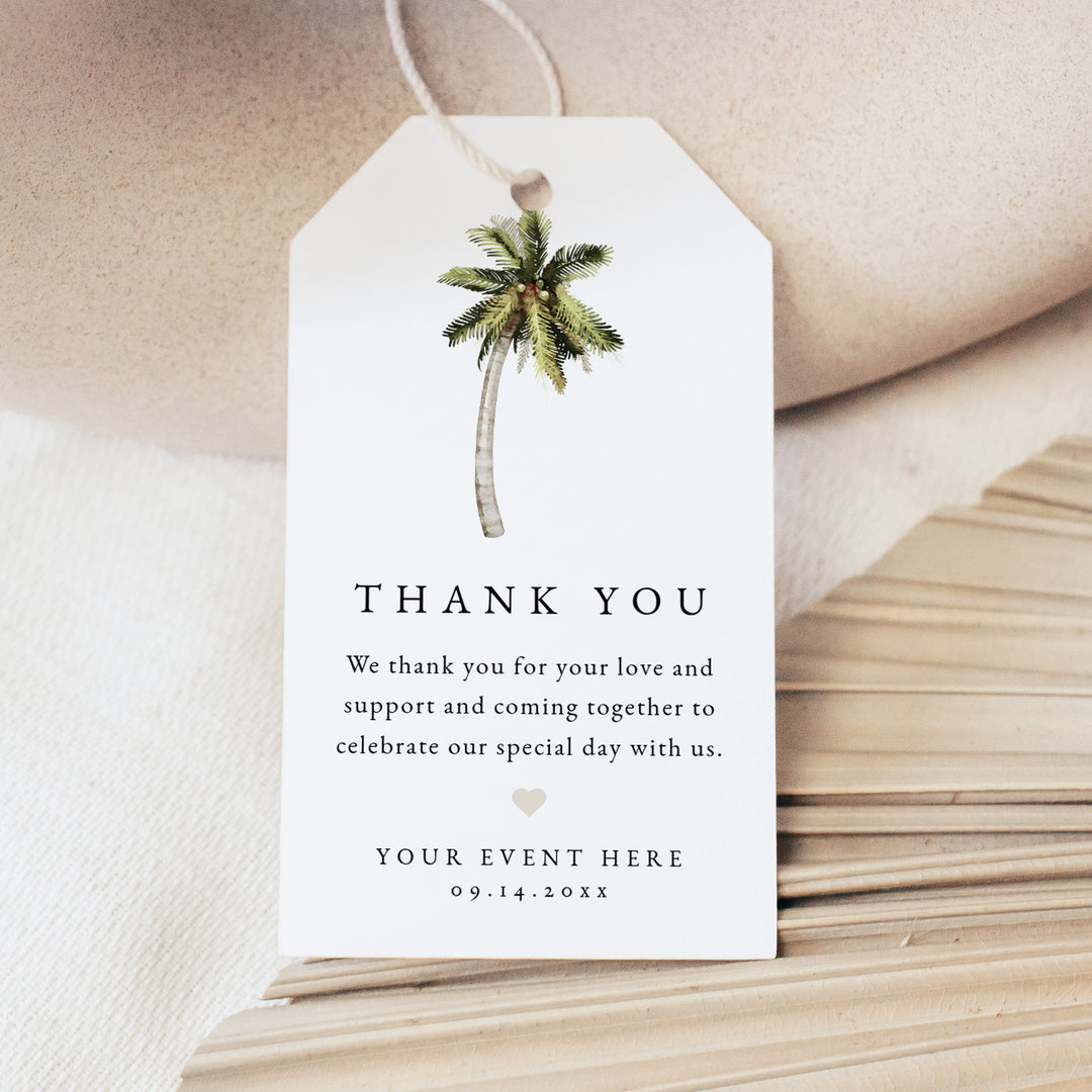 MONA Beach Destination Thank You Gift Tags