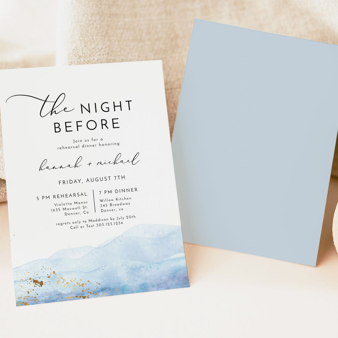BLAKELY The Night Before Destination Wedding Rehearsal Dinner Invitation