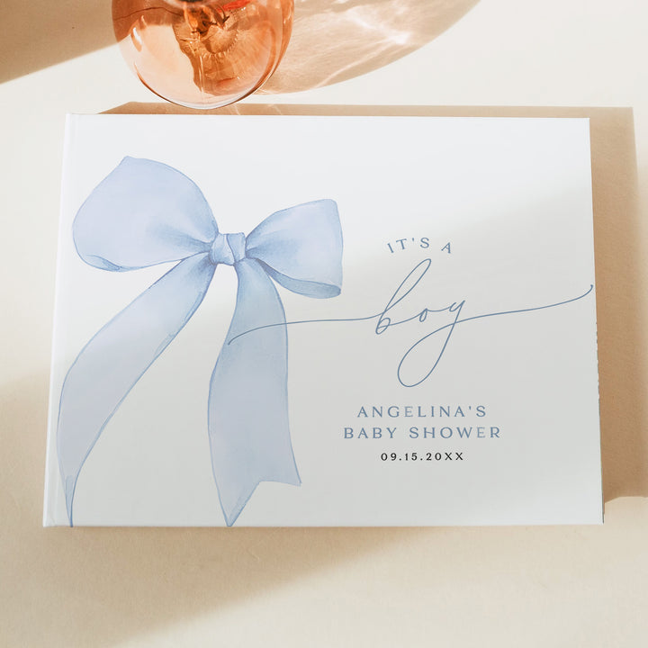 ANGELINA Personalized It's a Boy Baby Shower Guest Book
