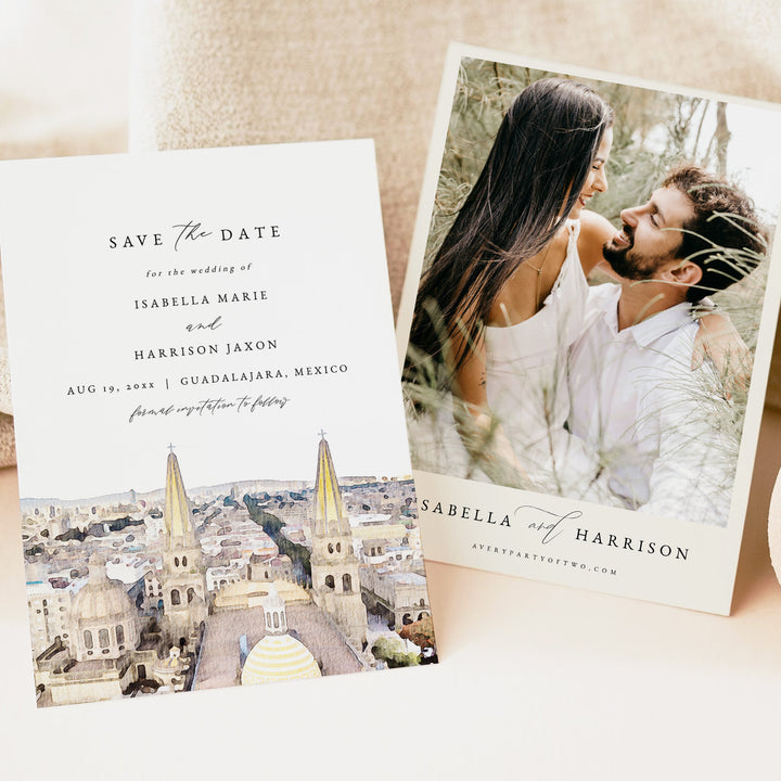 GUADALAJARA Mexico Skyline Photo Save the Date Cards