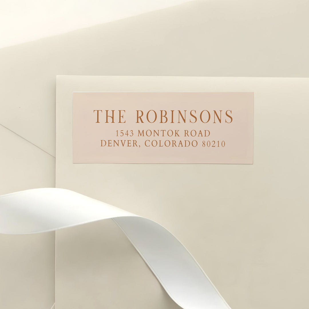 MIA Beige Bohemian Wedding Return Address Labels