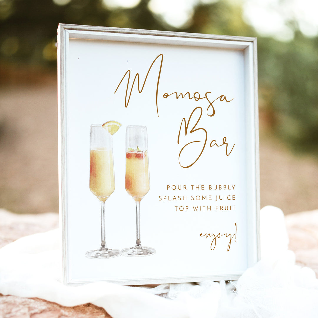 INDIE Momosa Bar Sign for Mimosa Baby Shower - Unframed