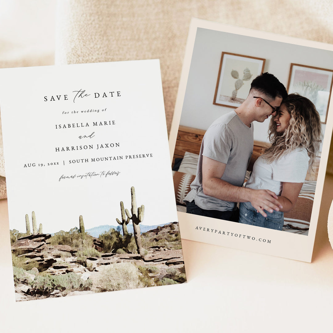 SOUTH MOUNTAIN PRESERVE Desert Photo Save the Date Cards