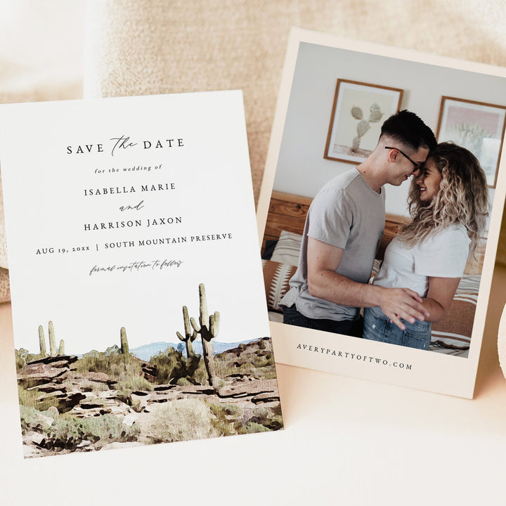 SOUTH MOUNTAIN PRESERVE Desert Photo Save the Date Cards