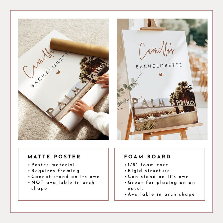JADE Palm Springs Boho Bachelorette Weekend Welcome Sign