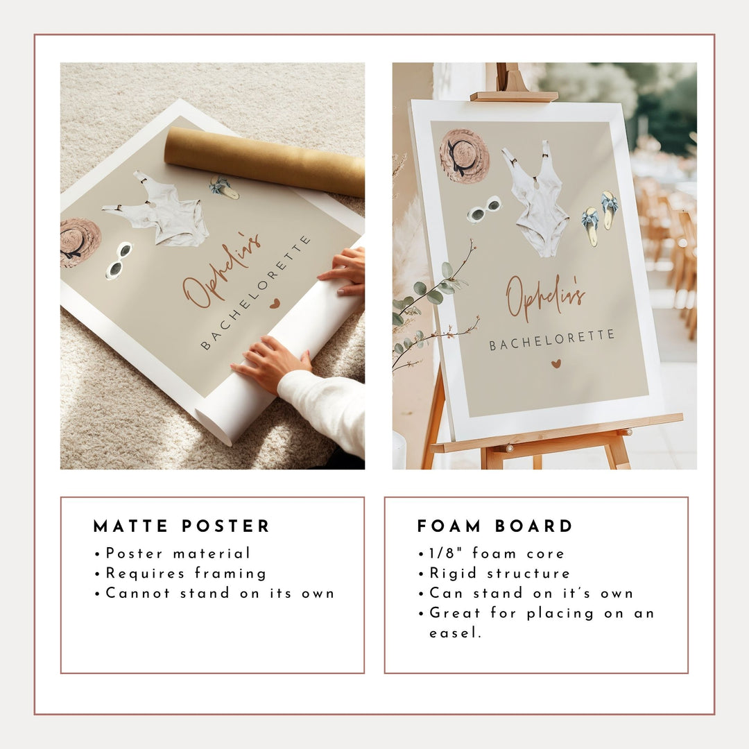 JADE Palm Springs Beach Bachelorette Party Sign
