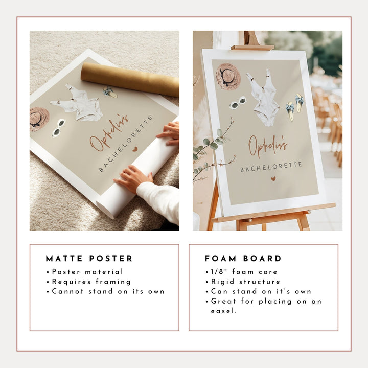 JADE Palm Springs Beach Bachelorette Party Sign
