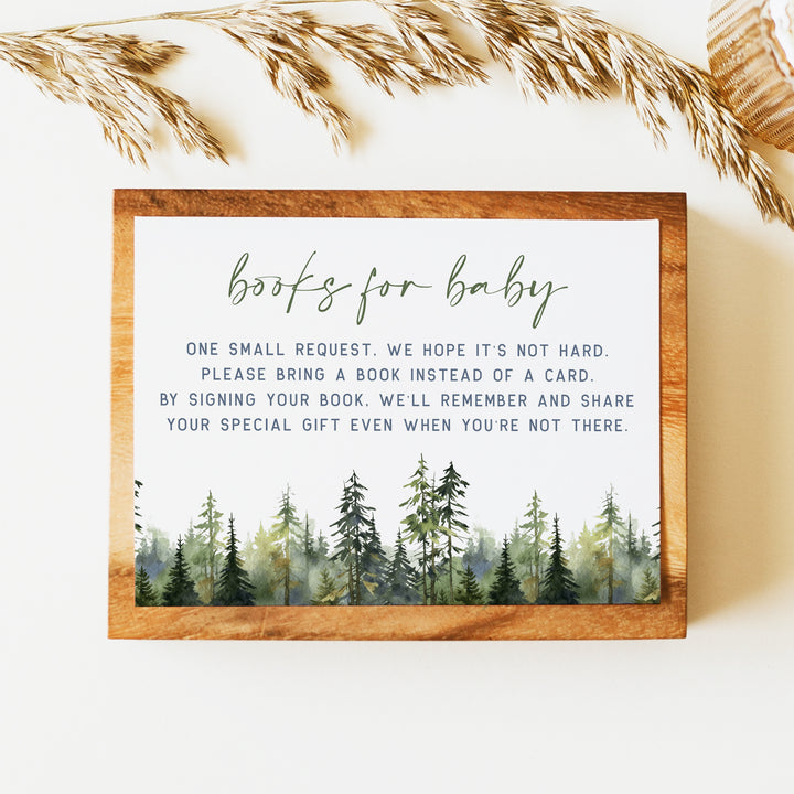 FINN Mountain Adventure Baby Shower Books for Baby Card