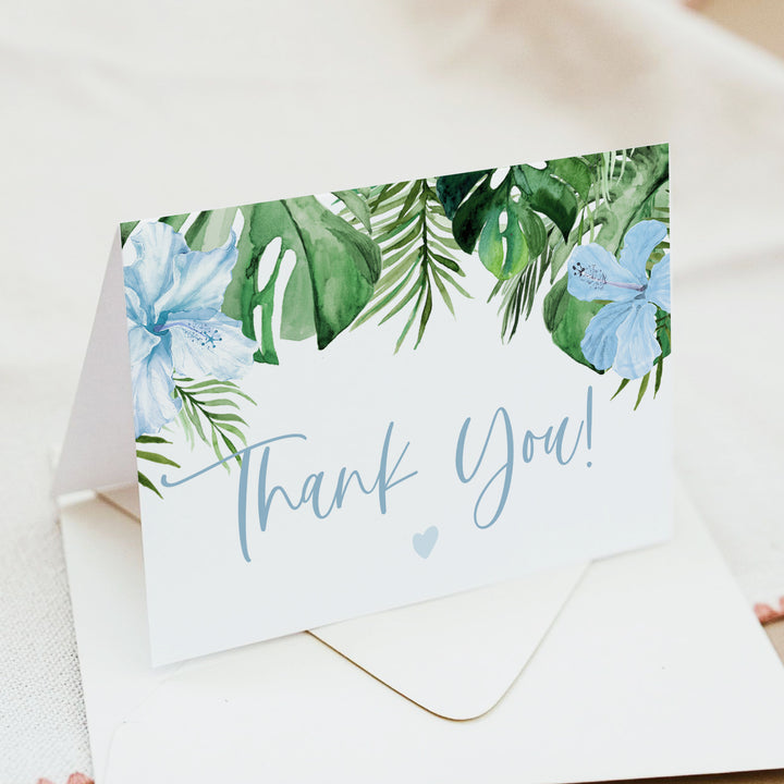 LALANI Tropical Hibiscus & Palms Personalized Thank You Cards