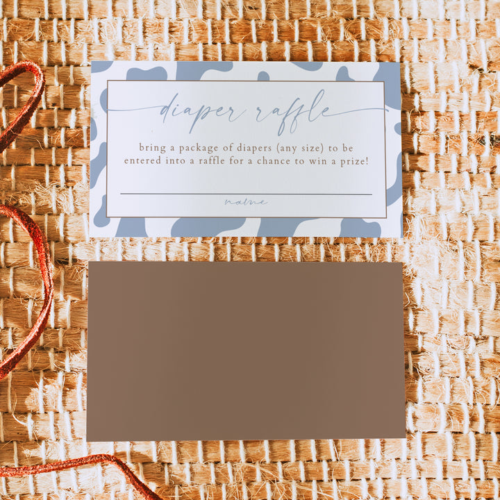 CLINT Cowboy Baby Shower Diaper Raffle Ticket