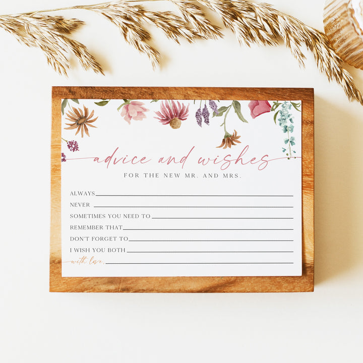 CAMILLA Floral Newlywed Advice and Wishes Card