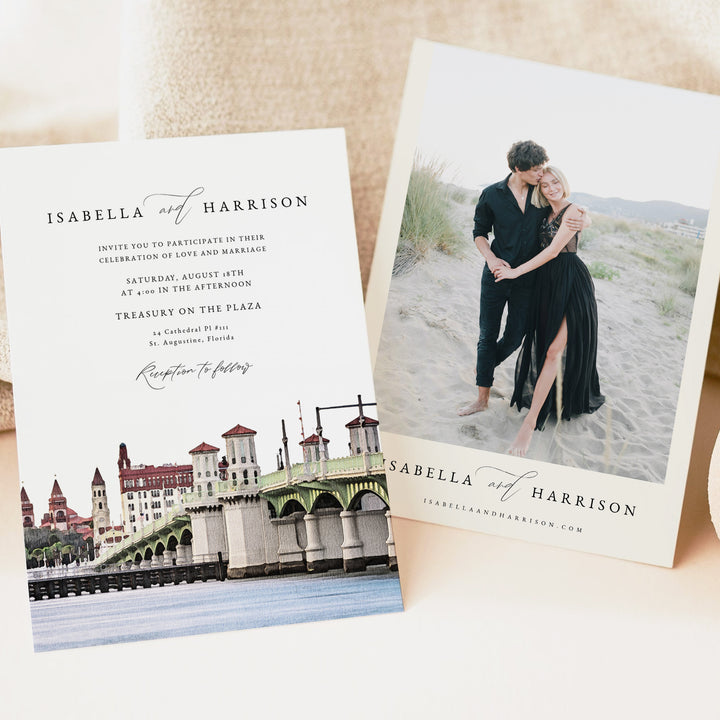 ST AUGUSTINE Florida Destination Wedding Invitation Suite