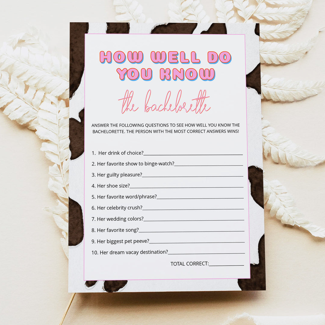DINA How Well Do You Know the Bachelorette Party Game Cards