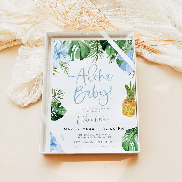 LALANI Hawaiian Aloha Baby Shower Invitation
