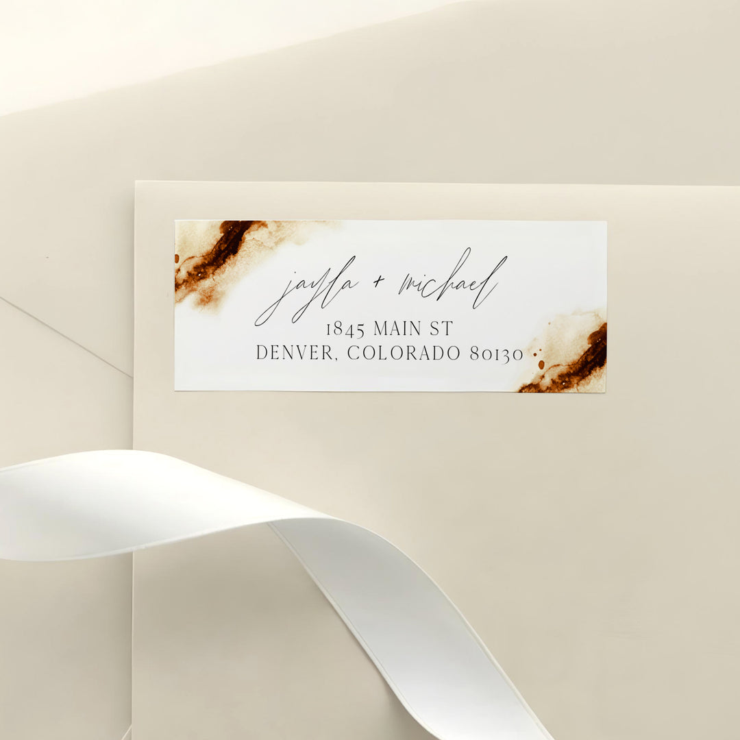 JAYLA Boho Desert Wedding Return Address Labels