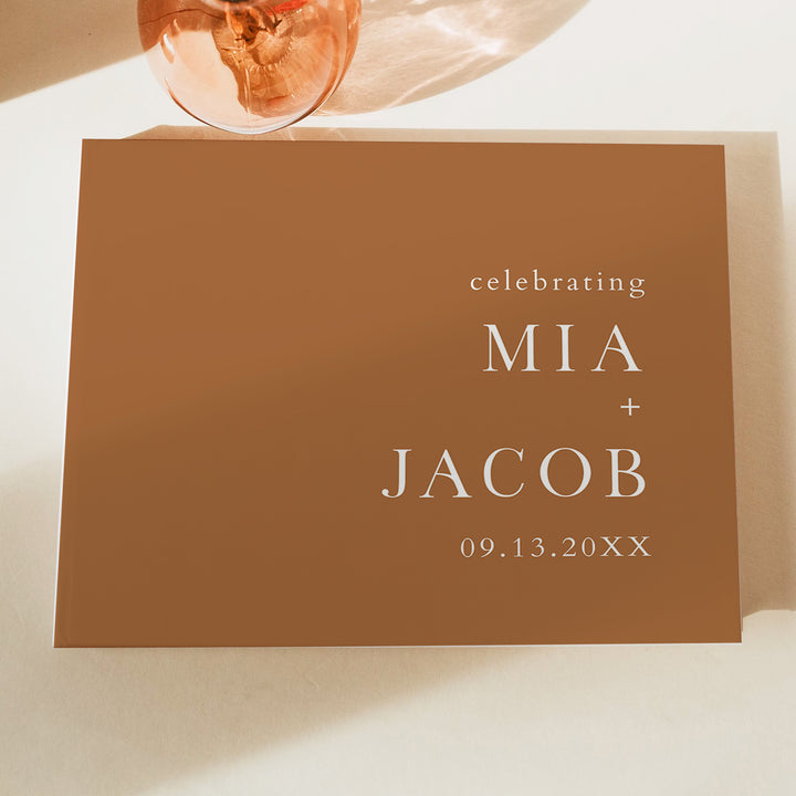 MIA Burnt Orange Boho Autumn Wedding Guestbook