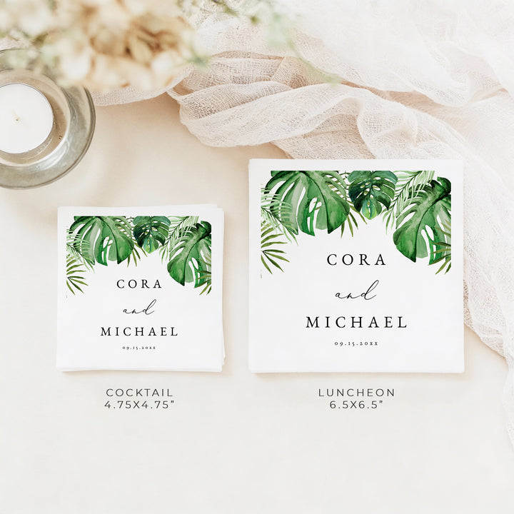 CORA Beach Destination Wedding Napkins Personalized