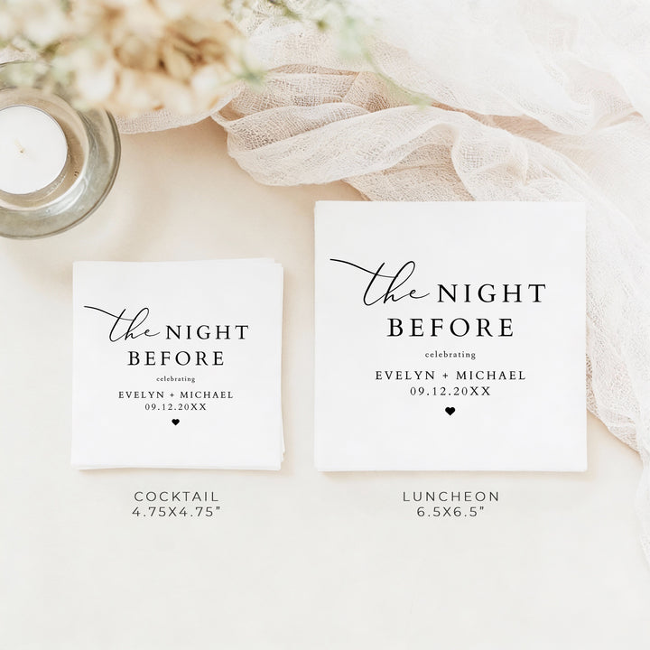 Evelyn The Night Before Wedding Rehearsal Dinner Napkins