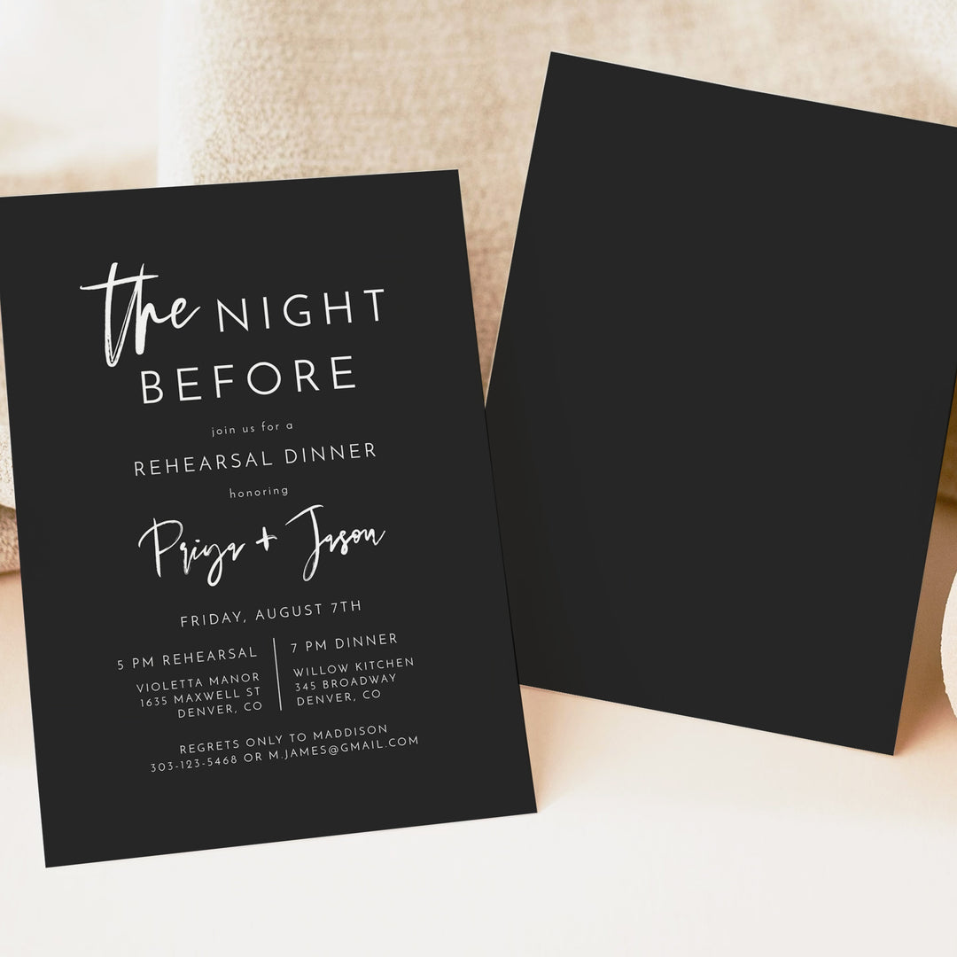 PRIYA The Night Before Wedding Rehearsal Dinner Invitation