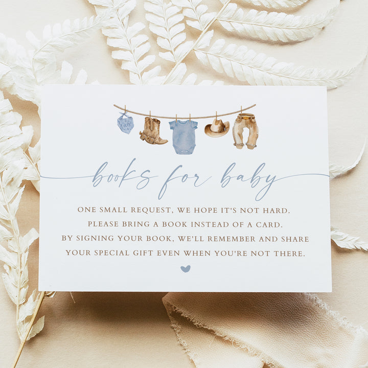CLINT Cowboy Baby Shower Books for Baby Card