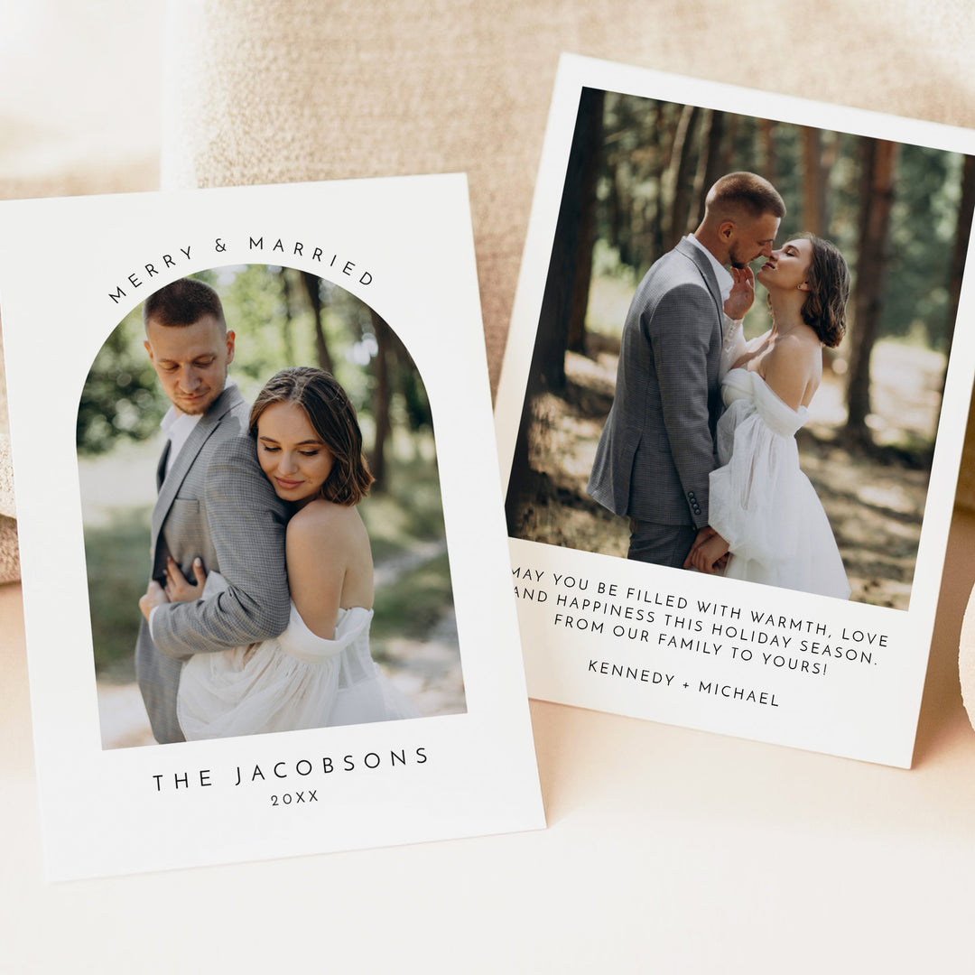 KENNEDY Merry and Married Personalized Christmas Photo Cards