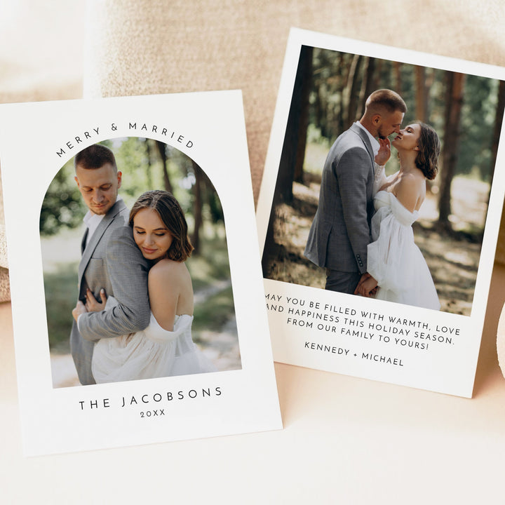 KENNEDY Merry and Married Personalized Christmas Photo Cards