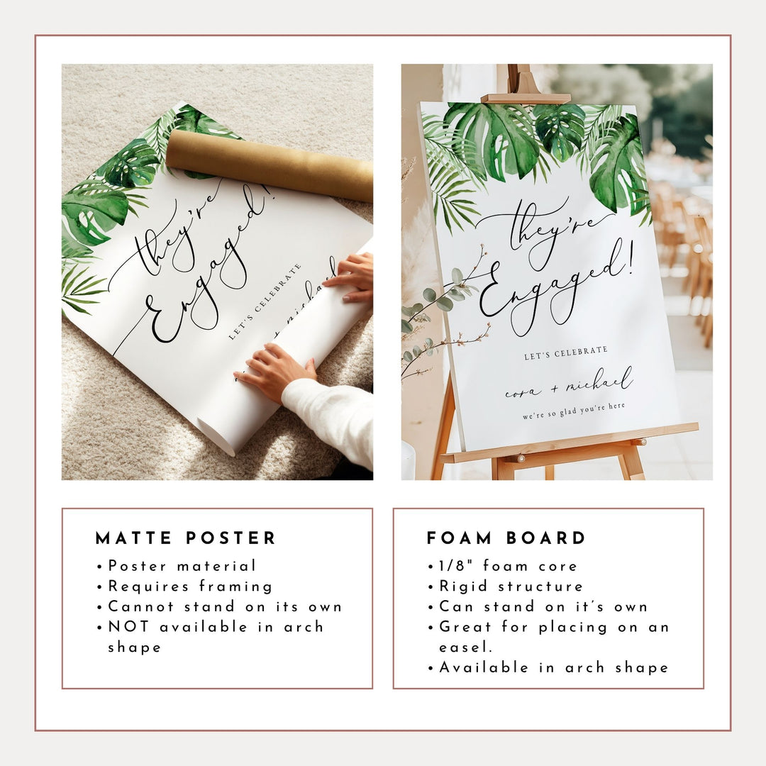 CORA They're Engaged Summer Engagement Party Welcome Sign