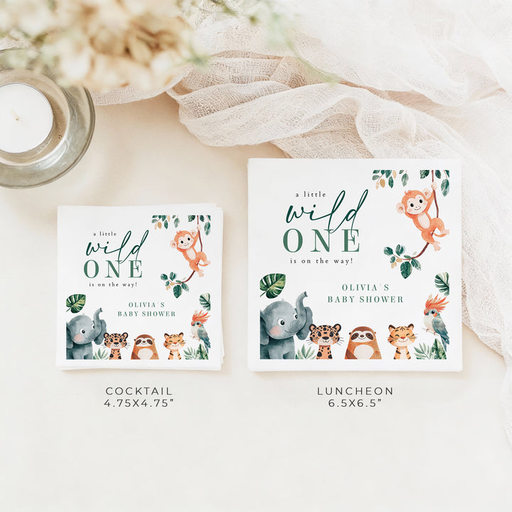 WILDER Personalized Wild One Baby Shower Napkins