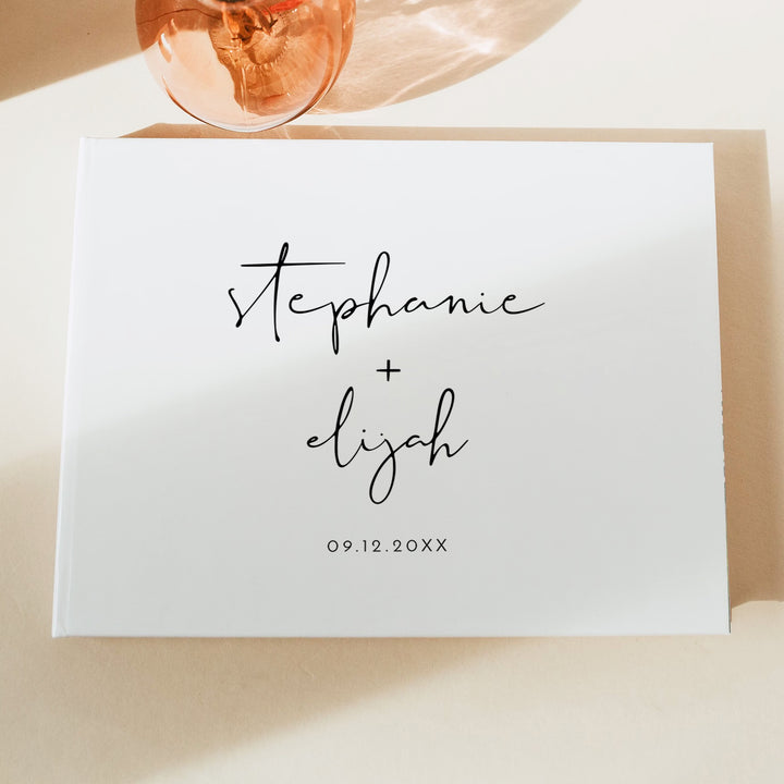 ADELLA Personalized Minimalist Wedding Guest Book