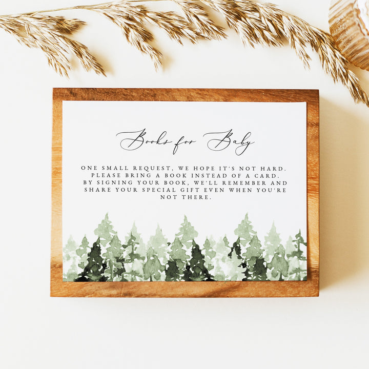 CLOVER Woodland Adventure Baby Shower Books for Baby Card