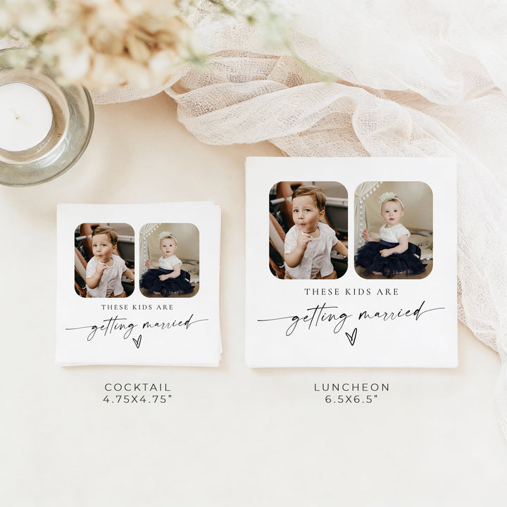 BLAIR These Kids Are Getting Married Custom Photo Napkins