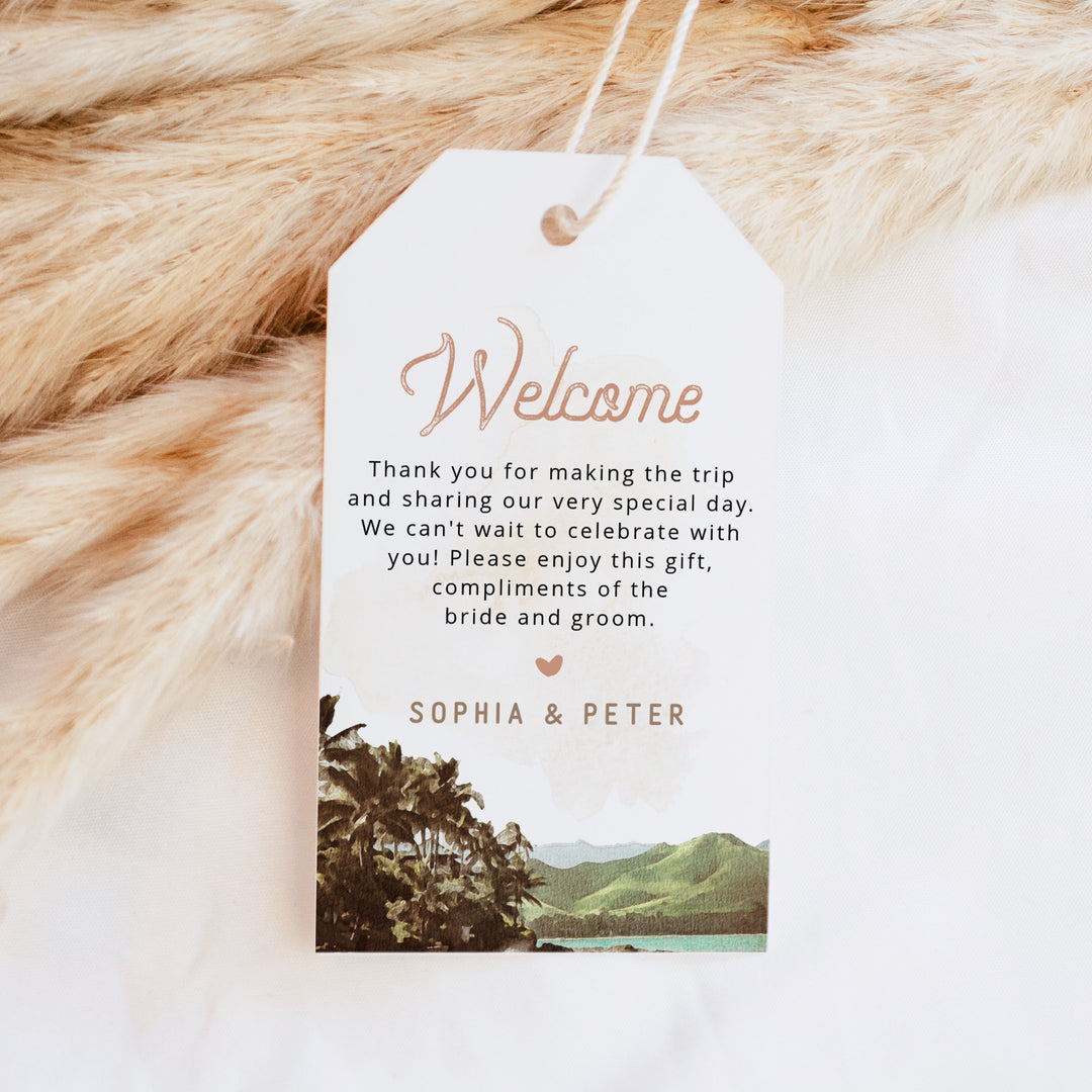NANI Personalized Luxury Destination Wedding Welcome Bag Tags
