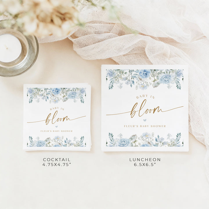 FLEUR Personalized Baby in Bloom Spring Floral Baby Shower Napkins