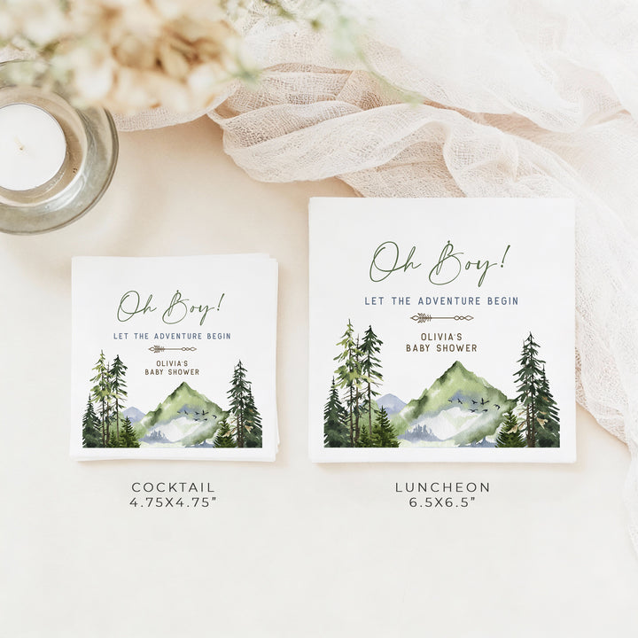 FINN Let the Adventure Begin Baby Shower Napkins