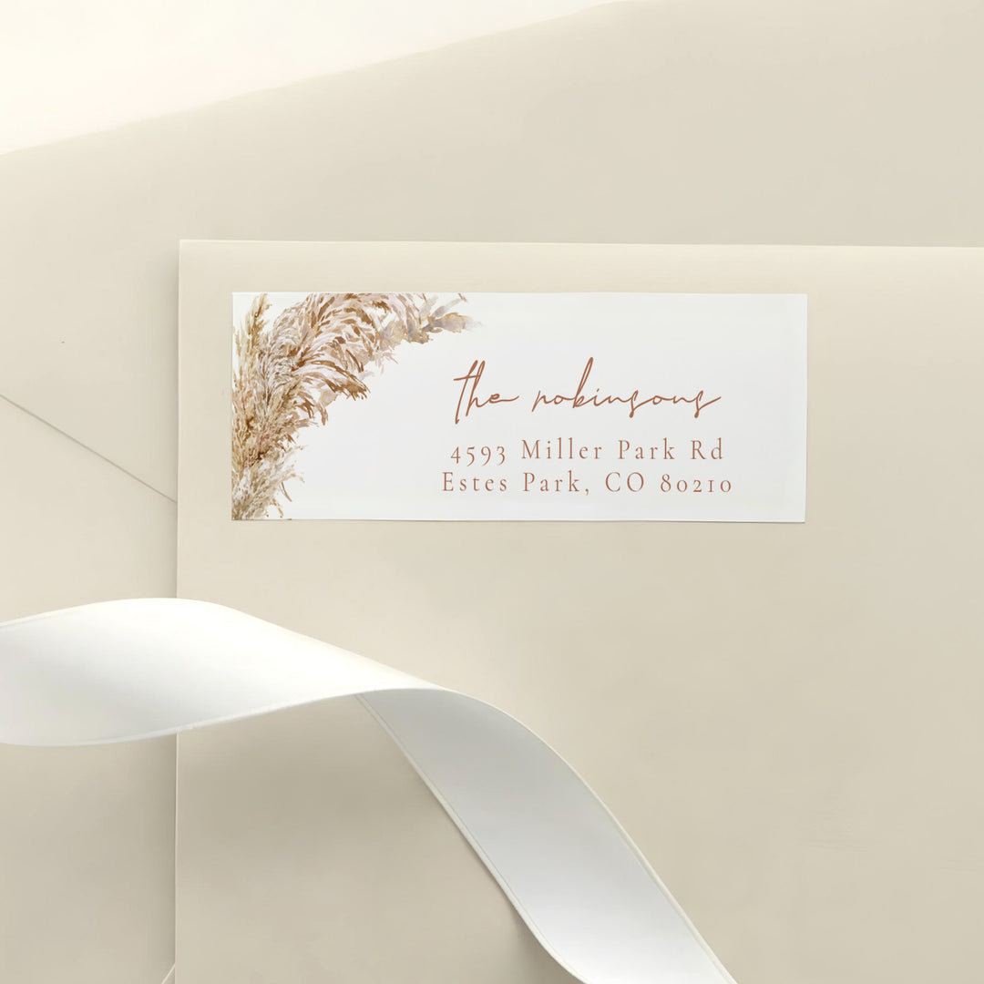 CIERA Rustic Pampas Return Address Labels