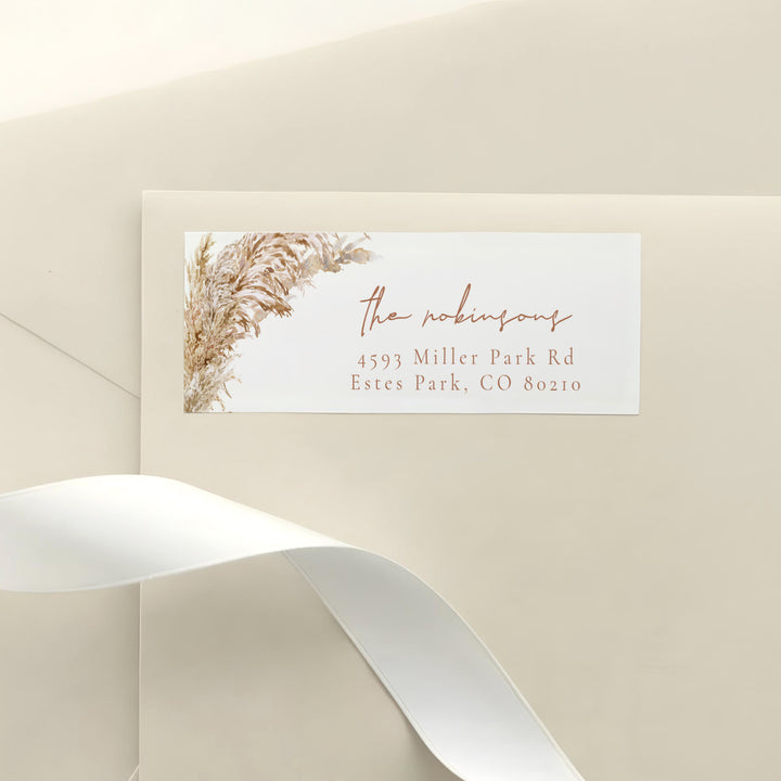 CIERA Rustic Pampas Return Address Labels