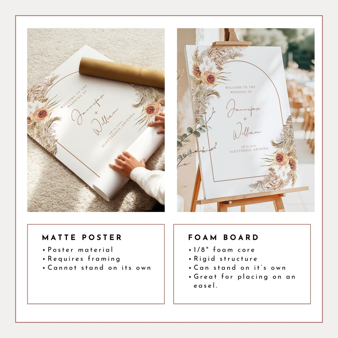 CIERA Romantic Bohemian Terracotta Wedding Welcome Sign