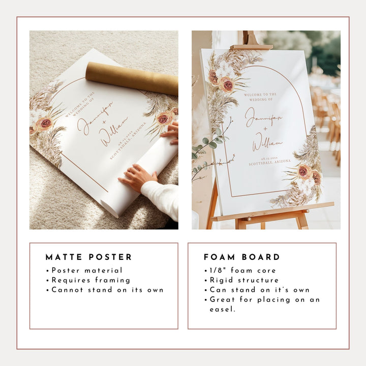CIERA Romantic Bohemian Terracotta Wedding Welcome Sign