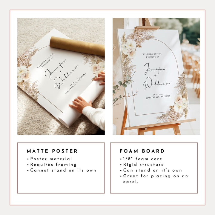 CIERA Fall Boho Arch Wedding Welcome Sign