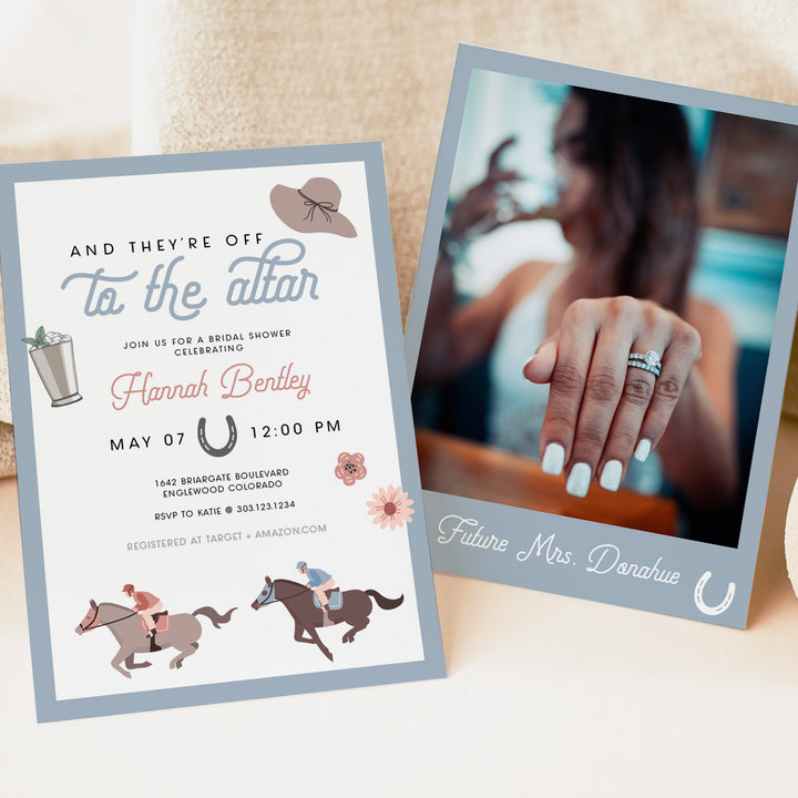 RODALIND Off To The Altar Horse Derby Bridal Shower Brunch Invitations