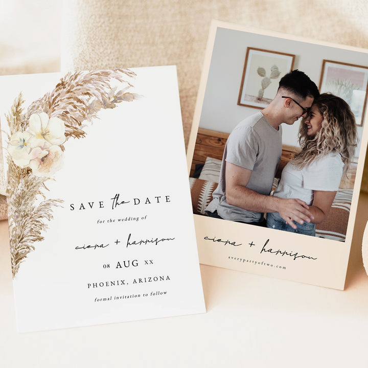 CIERA Fall Boho Photo Save the Date Cards