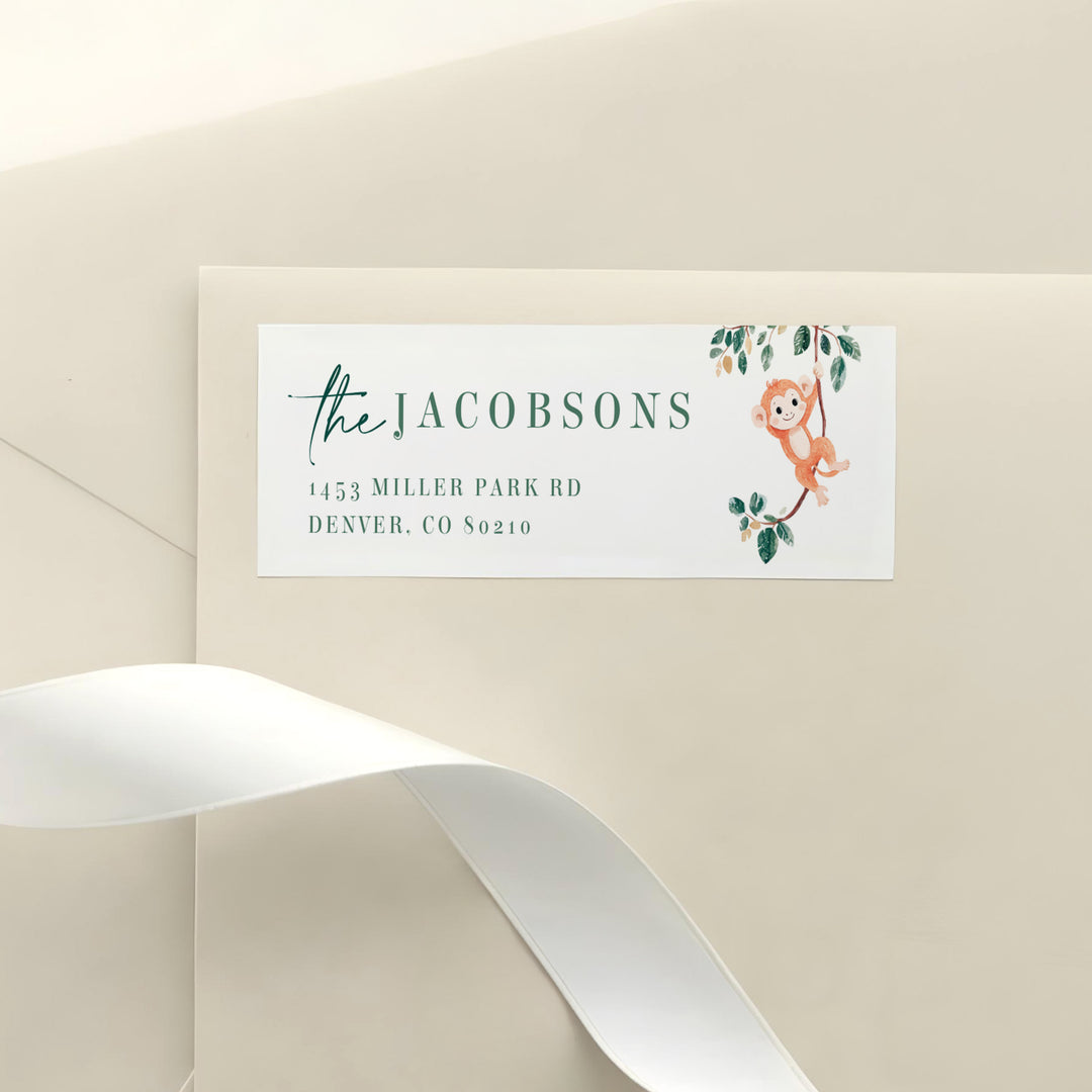 WILDER Jungle Safari Personalized Return Address Labels