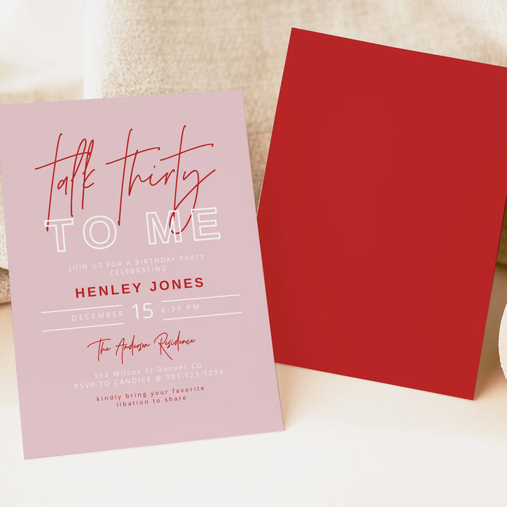 HENLEY Modern Funny 30th Birthday Party Invitation
