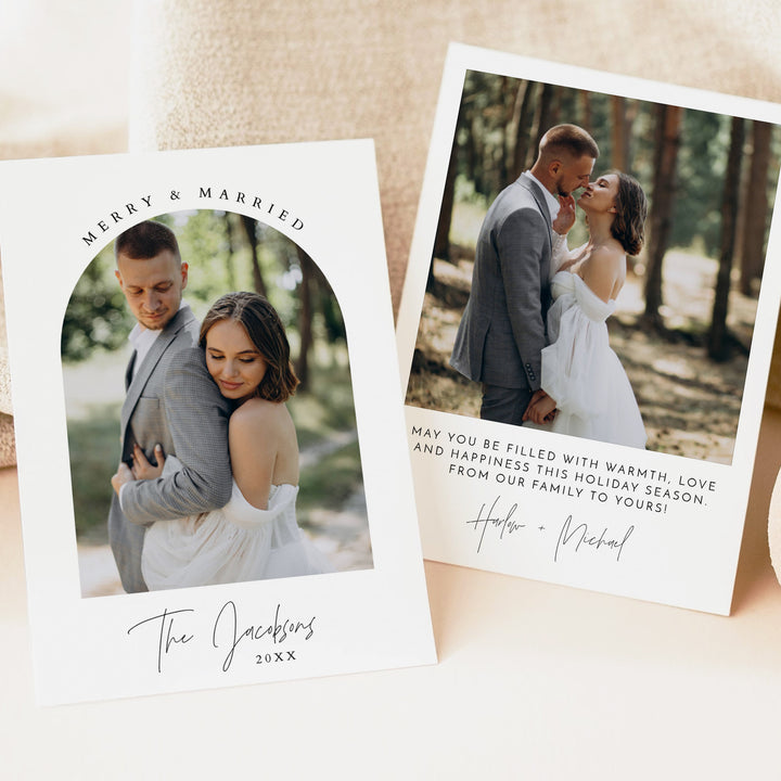 HARLOW Merry and Married Holiday Greeting Card Set