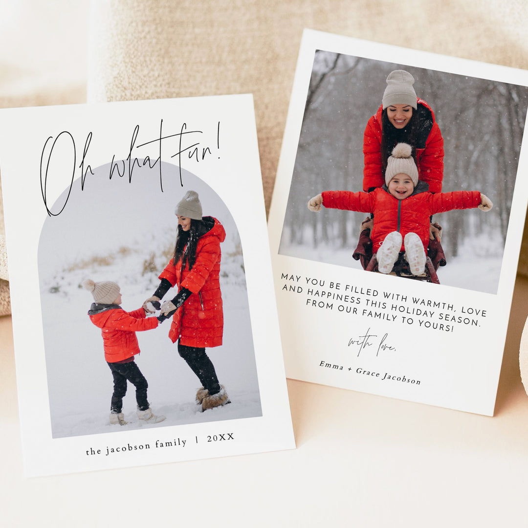 HARLOW Oh What Fun Family Holiday Photo Greeting Cards