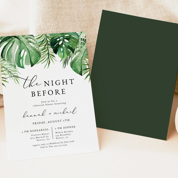 CORA The Night Before Tropical Rehearsal Dinner Invitation