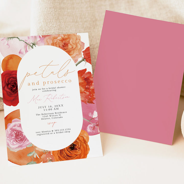 MAX Petals and Prosecco Summer Bridal Brunch Invitation